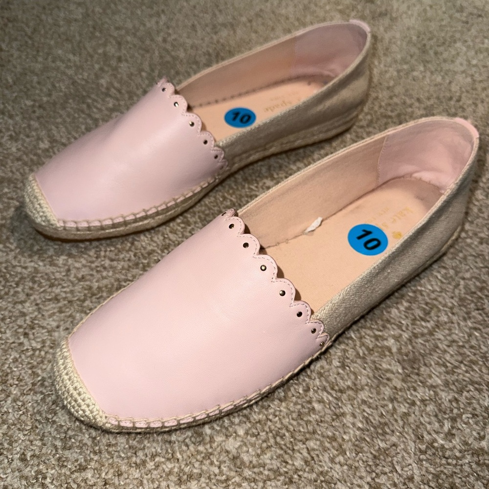 Kate Spade Pink and Beige Espadrilles